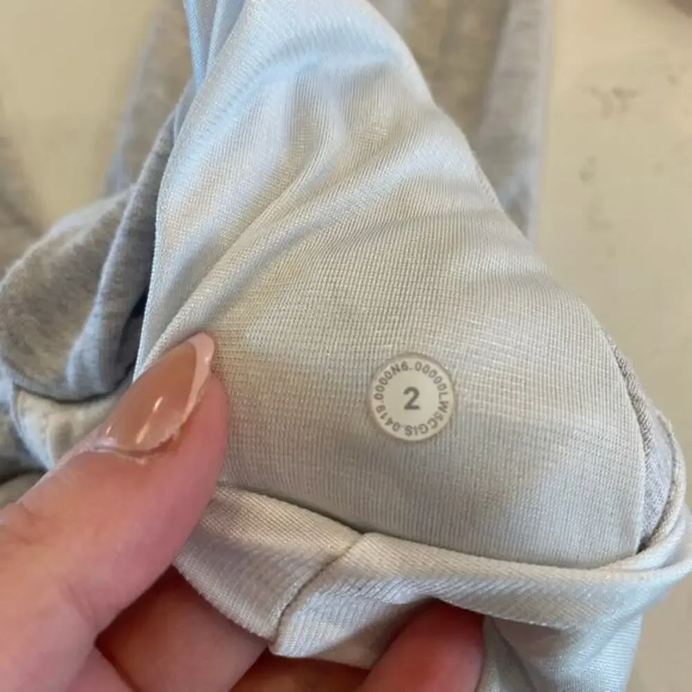 Lululemon Warm Down Joggers Soft‎ Touch Heathered Core Ultra Light Grey Size 2